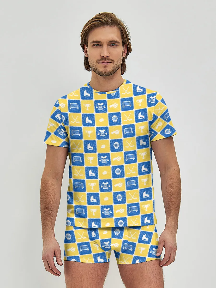 Мужские трусы с футболкой / Хоккей