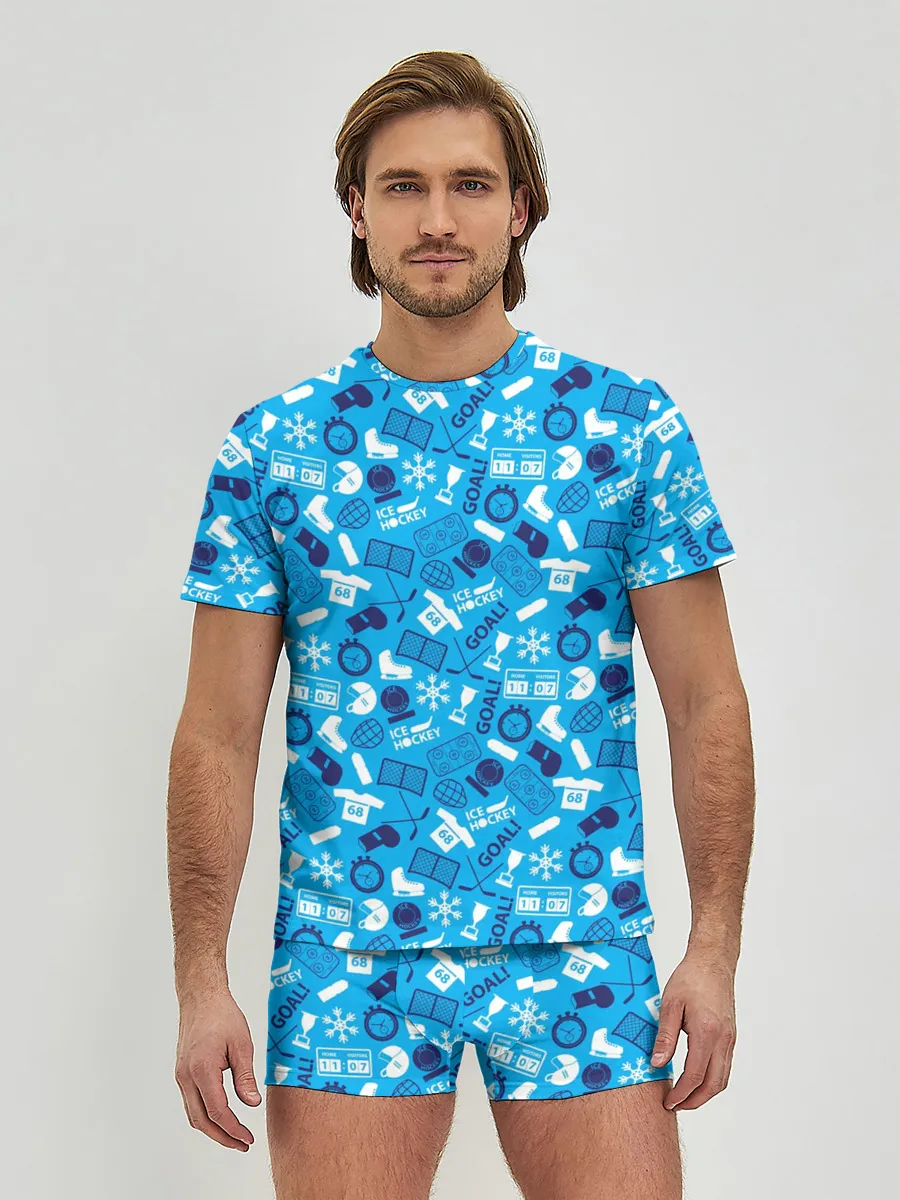 Мужские трусы с футболкой / Хоккей
