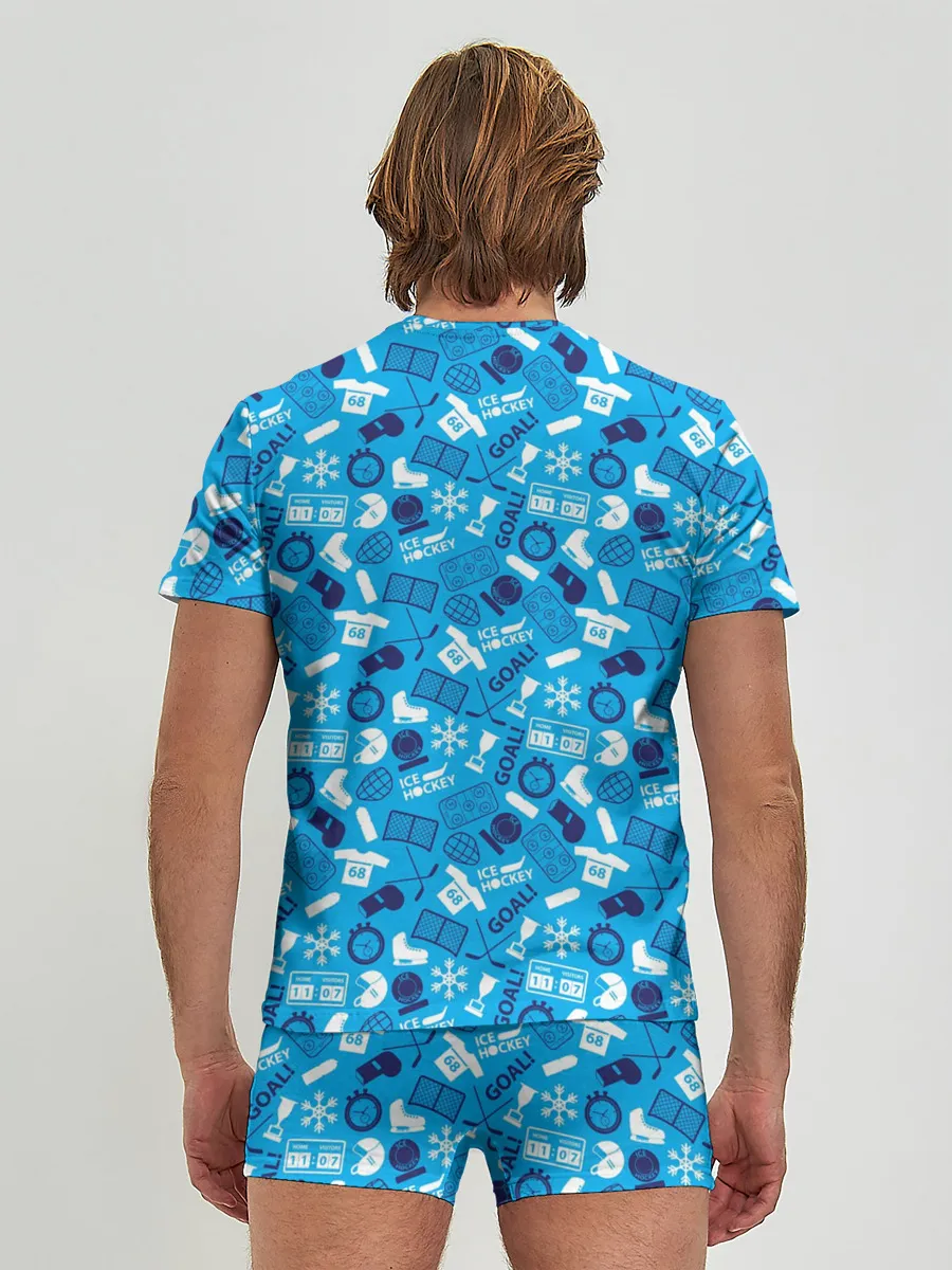 Мужские трусы с футболкой / Хоккей