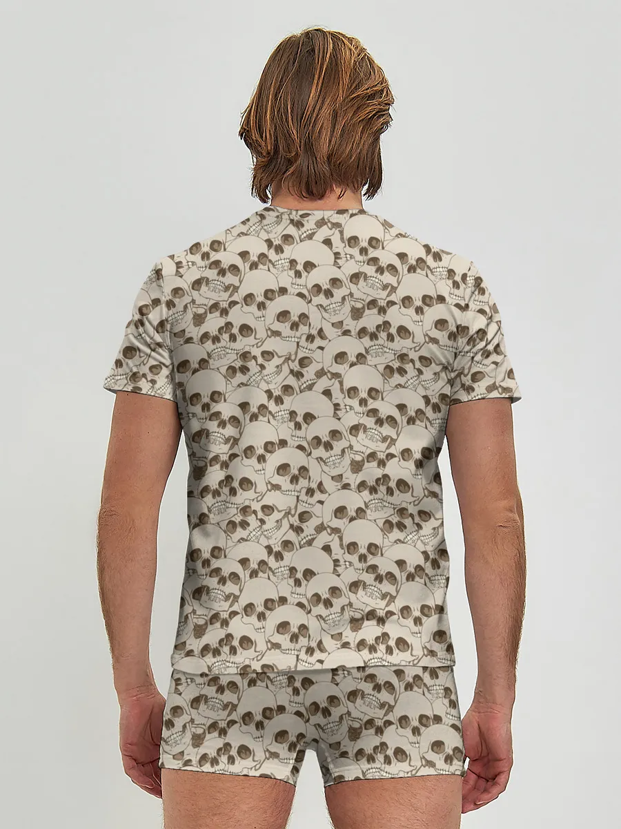 Мужские трусы с футболкой / Черепа