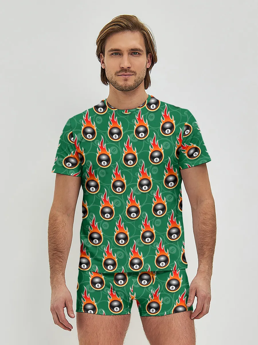 Мужские трусы с футболкой / бильярд-восьмёрка