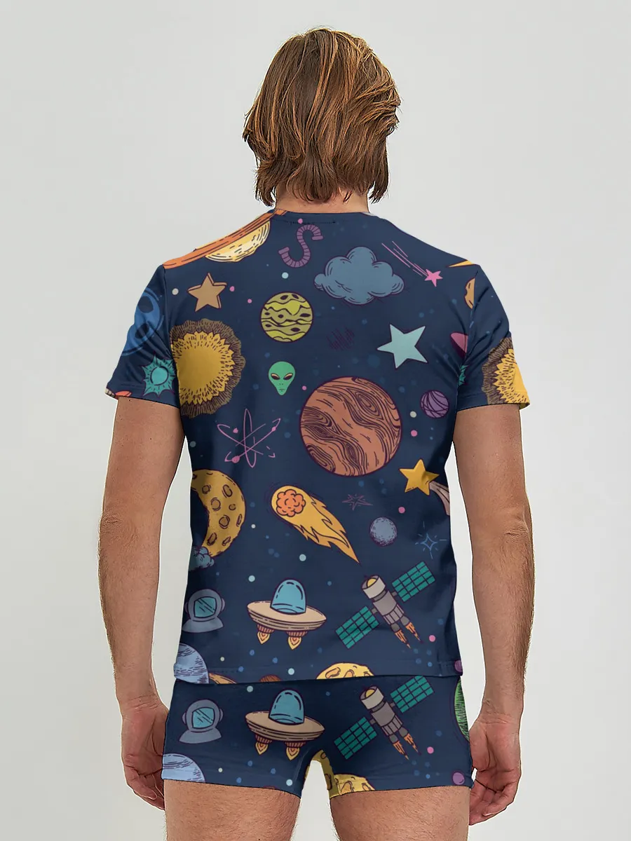 Мужские трусы с футболкой / Космический мир