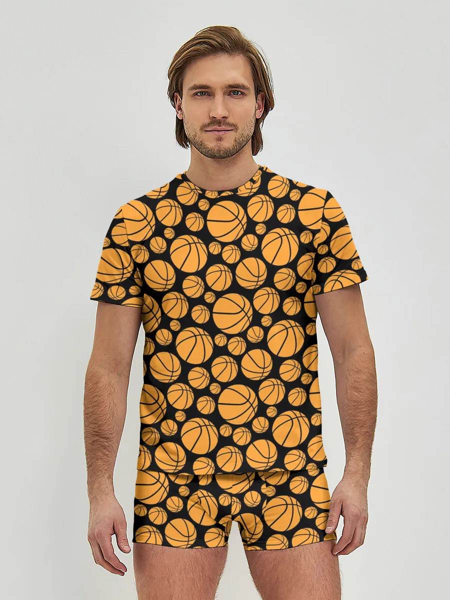 Мужские трусы с футболкой / Баскетбольные Мячи
