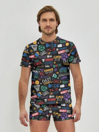 Мужские трусы с футболкой / Баскетбол