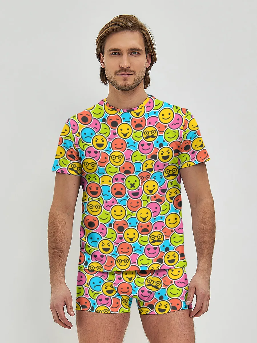 Мужские трусы с футболкой / Смайлики