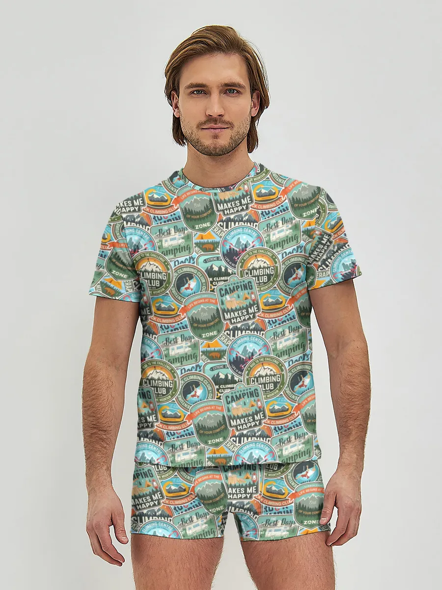 Мужские трусы с футболкой / Альпинизм