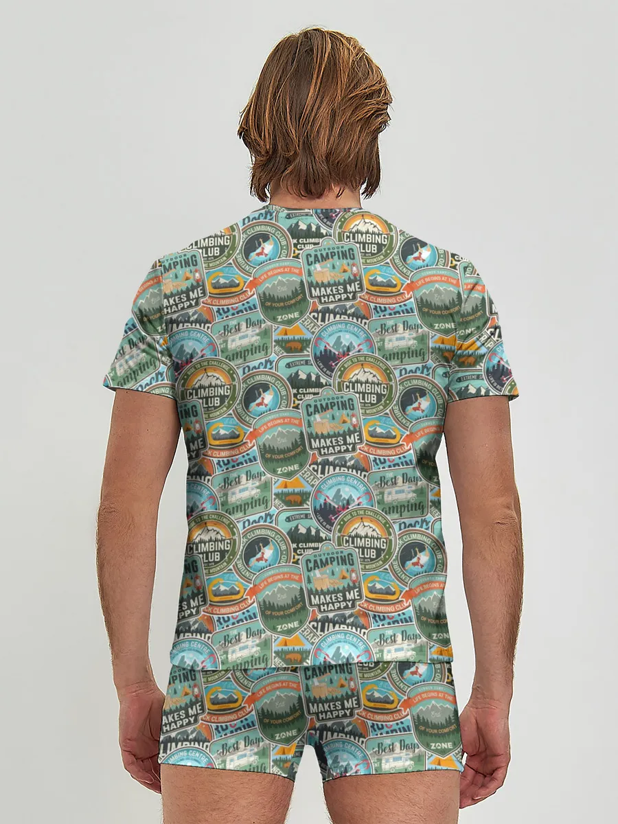 Мужские трусы с футболкой / Альпинизм