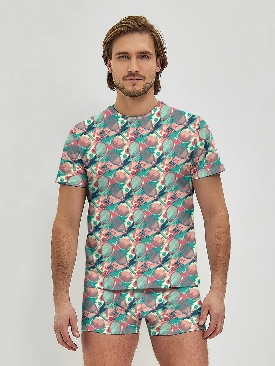 Мужские трусы с футболкой / Теннисные Ракетки