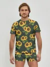 Мужские трусы с футболкой / Подсолнухи