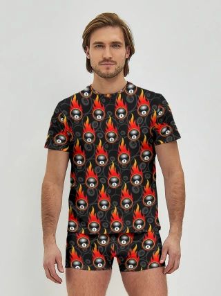 Мужские трусы с футболкой / Бильярдист