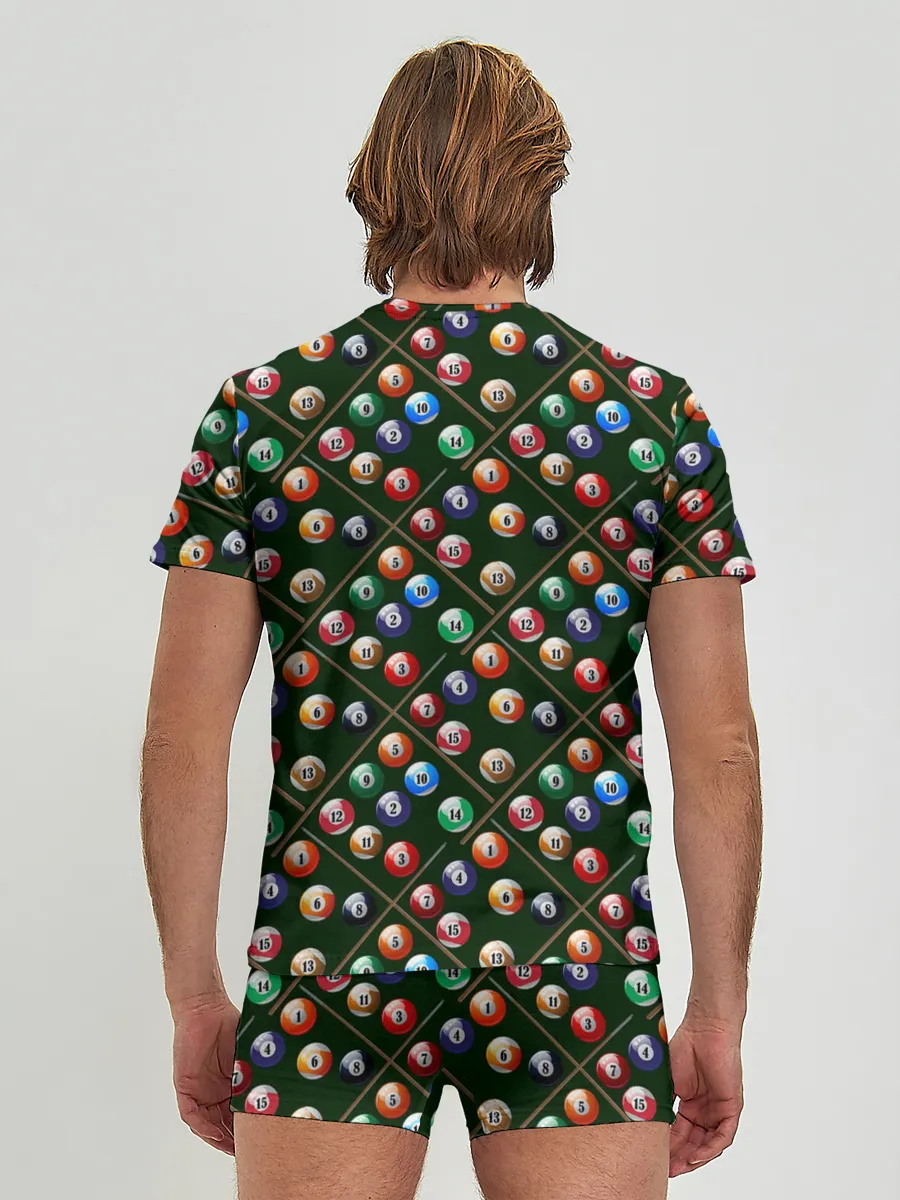 Мужские трусы с футболкой / Бильярд