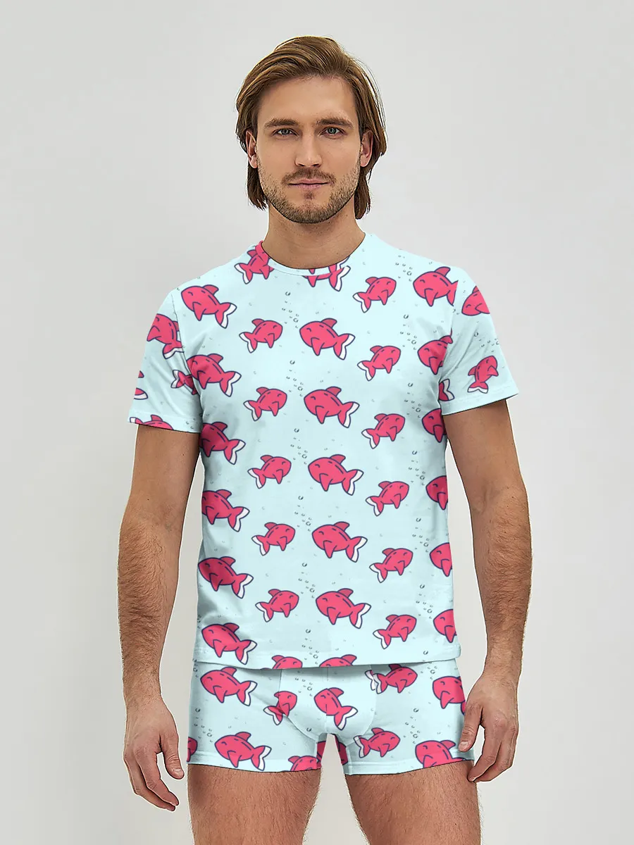 Мужские трусы с футболкой / Рыбки