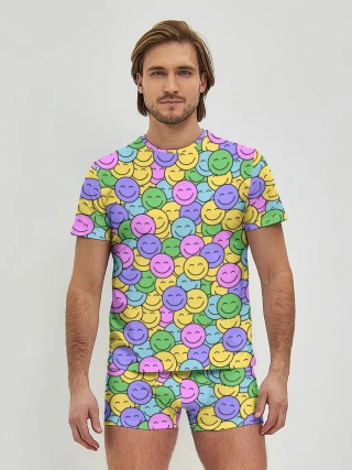 Мужские трусы с футболкой / Смайлики