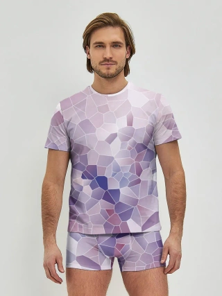 Мужские трусы с футболкой / Узор Мозаика