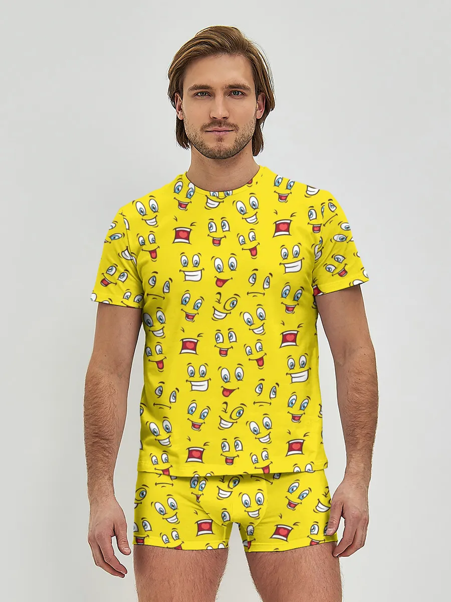 Мужские трусы с футболкой / Забавные Лица
