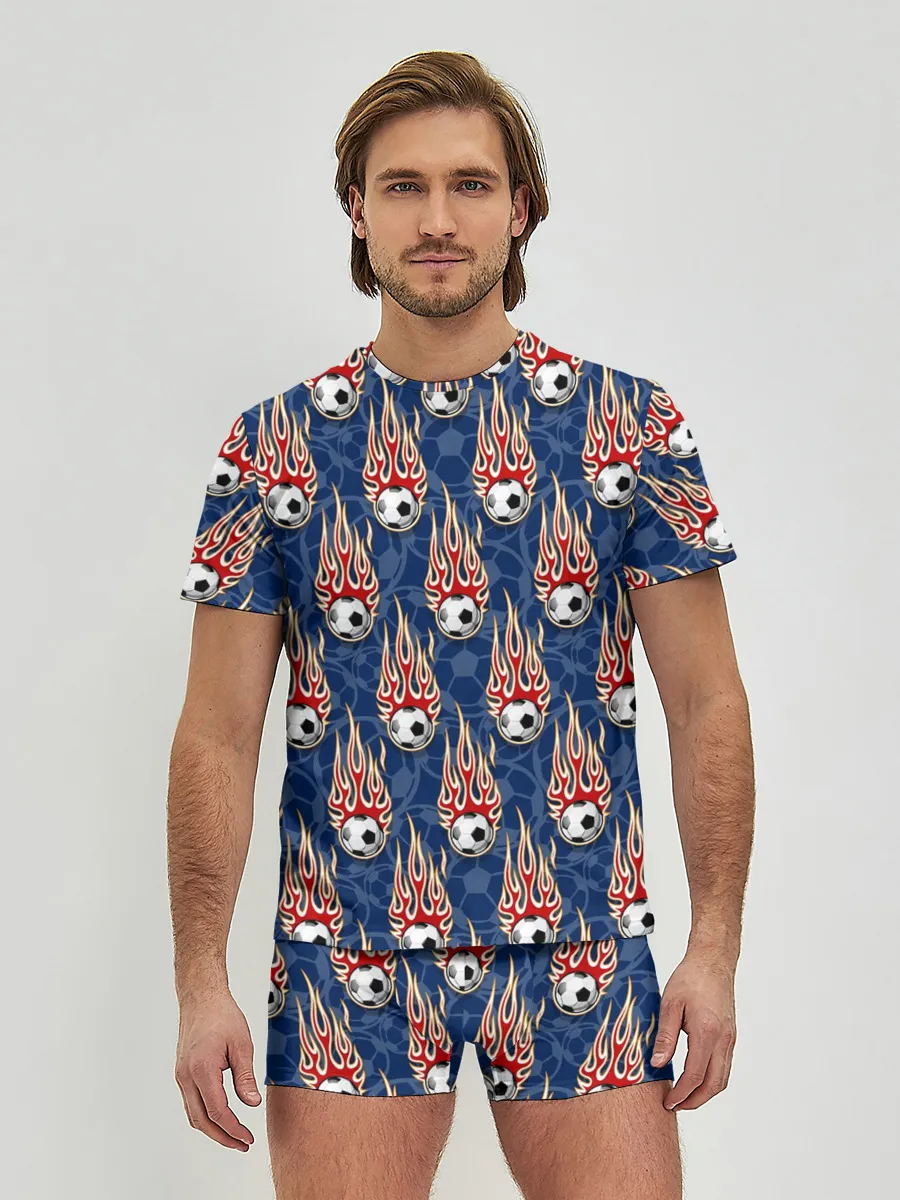 Мужские трусы с футболкой / Футбольные Мячи