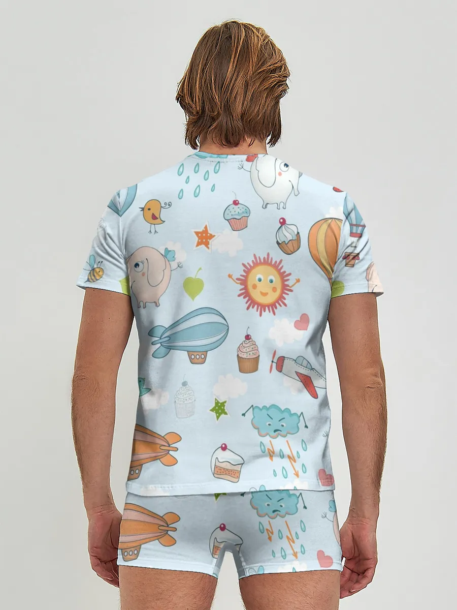 Мужские трусы с футболкой / Детские рисунки