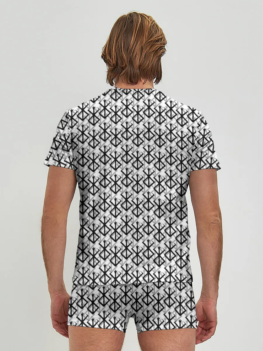 Мужские трусы с футболкой / Берсерк много логотипов