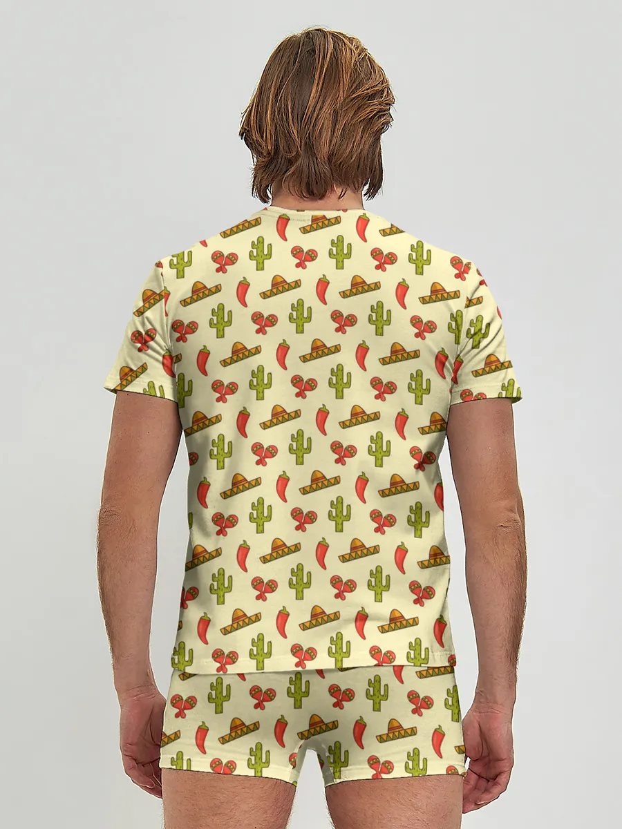 Мужские трусы с футболкой / Мексиканский фон