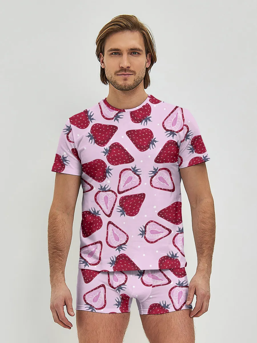 Мужские трусы с футболкой / Клубничка