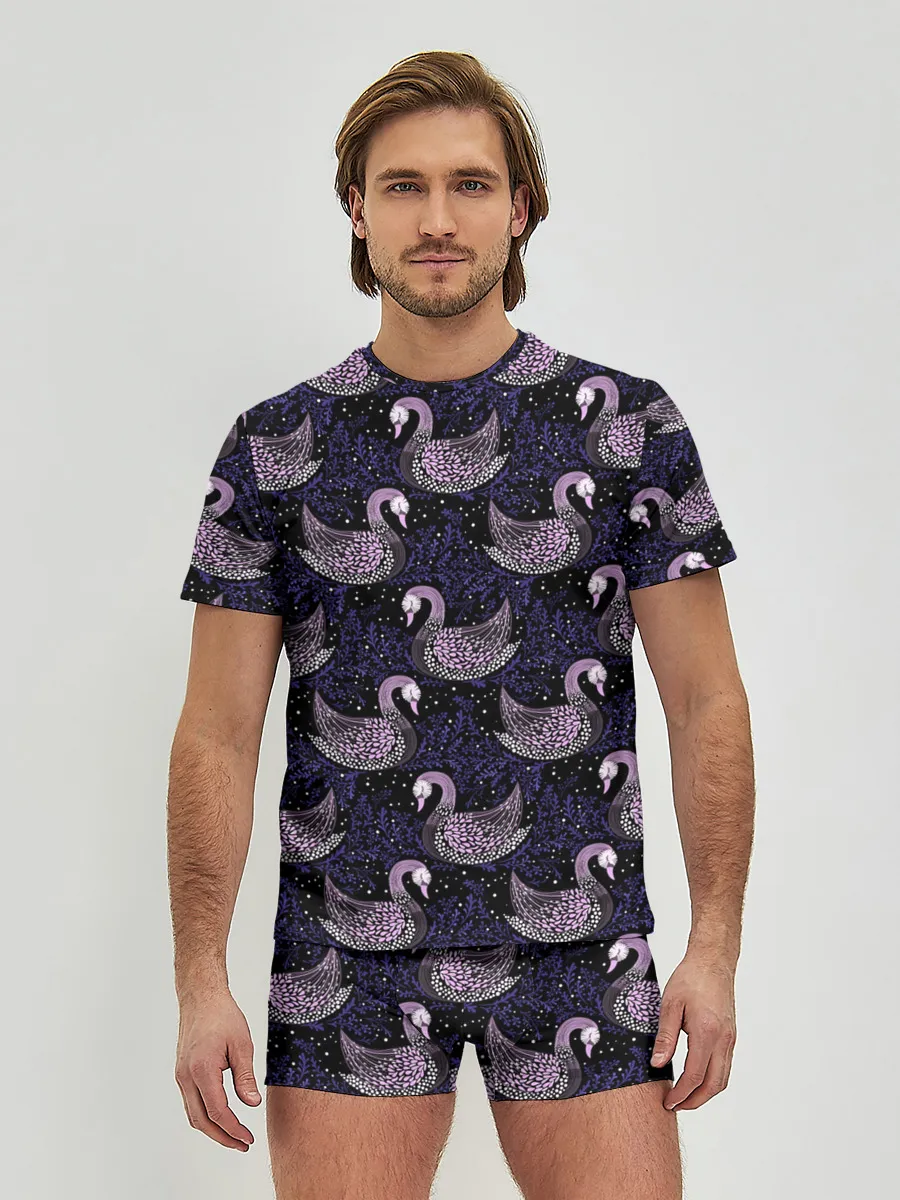 Мужские трусы с футболкой / Лебеди из бисера