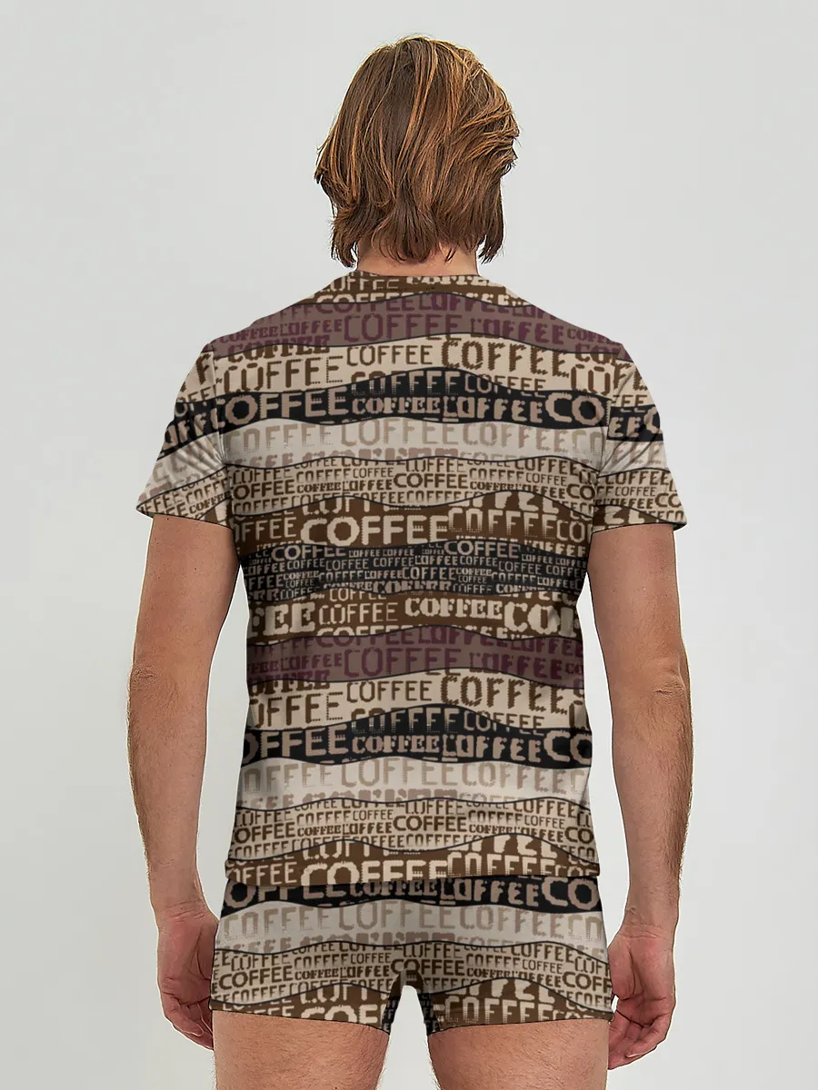 Мужские трусы с футболкой / Кофе