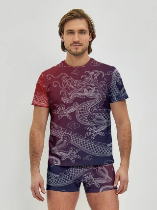 Мужские трусы с футболкой / Традиционный китайский дракон