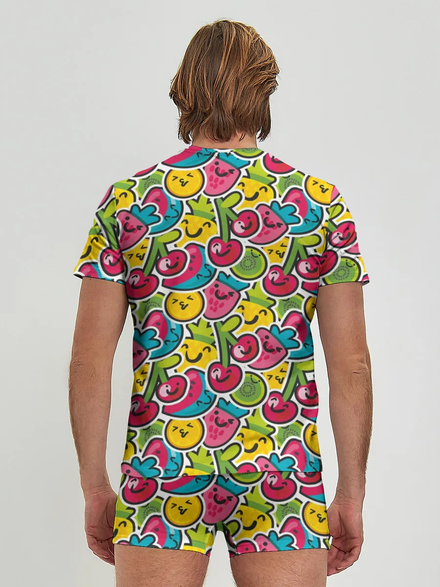 Мужские трусы с футболкой / Лето. Ягоды. Фрукты