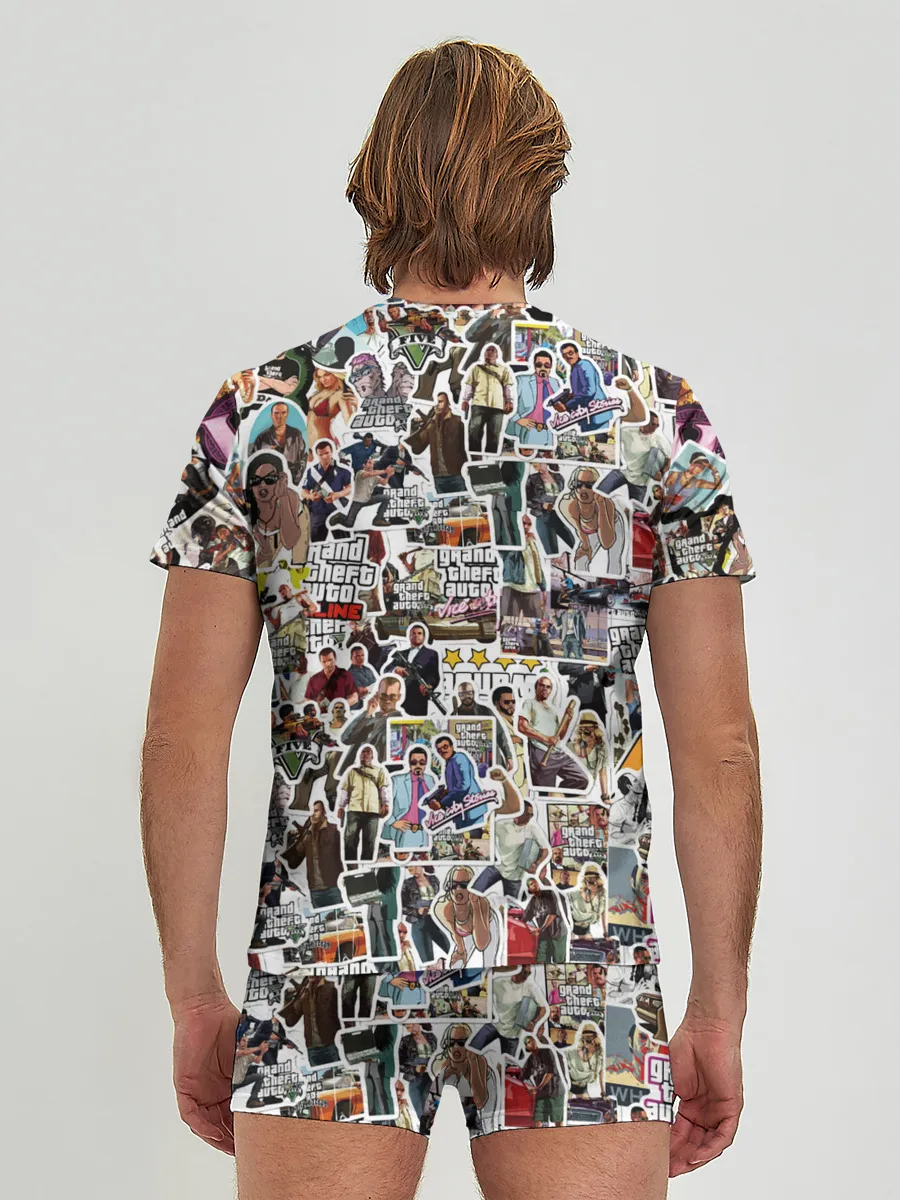 Мужские трусы с футболкой / GTA Sticker Bombing
