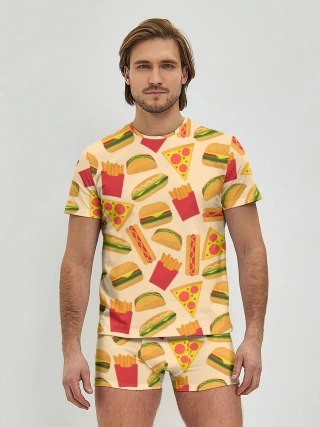 Мужские трусы с футболкой / Фастфуд