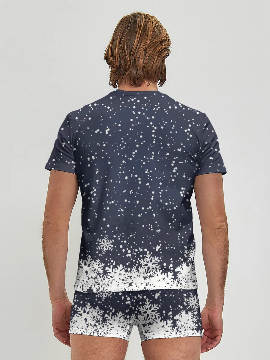 Мужские трусы с футболкой / Атмосфера нового года