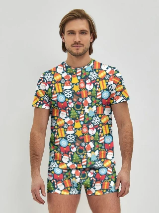 Мужские трусы с футболкой / Новый Год