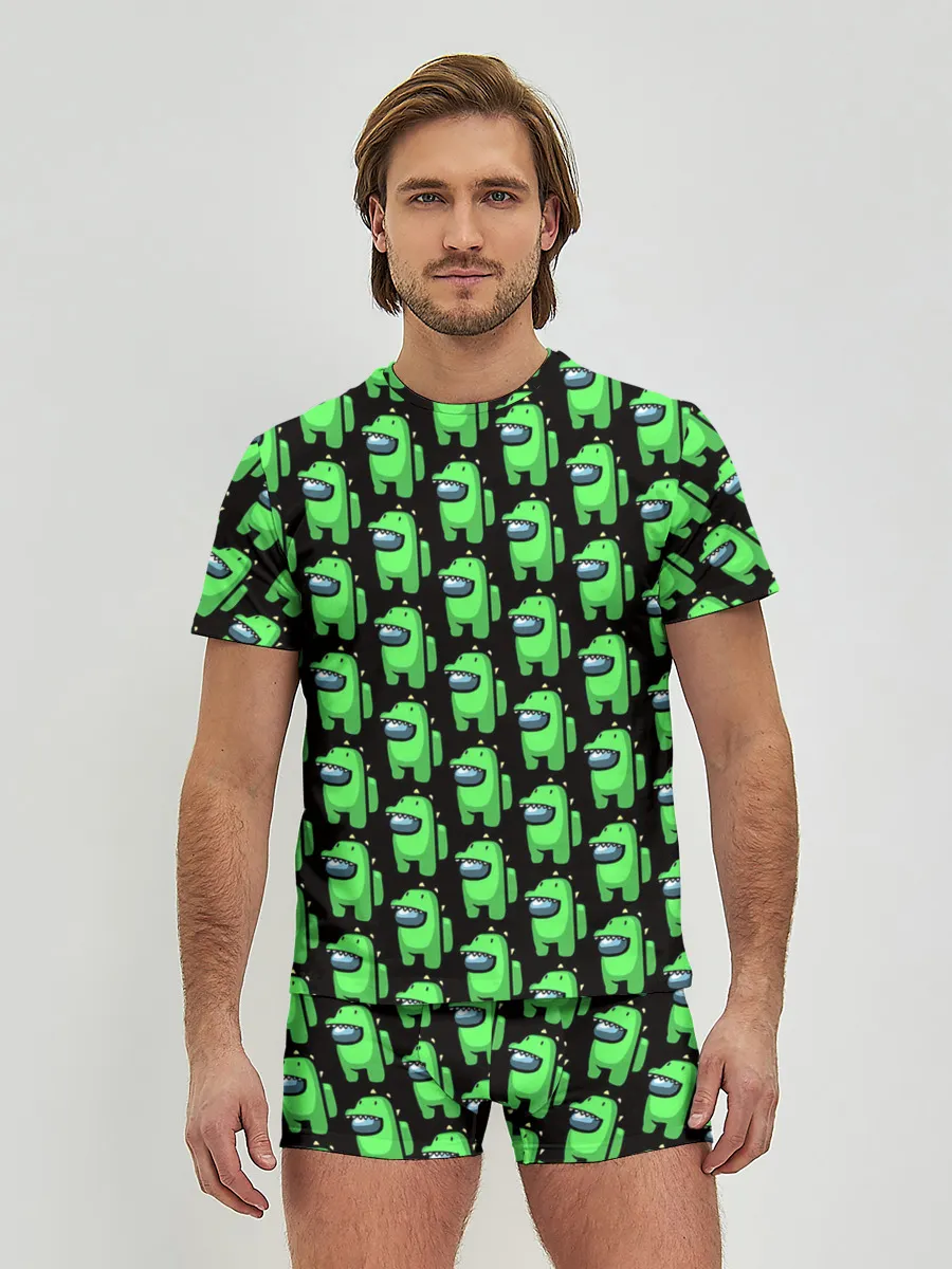 Мужские трусы с футболкой / Among Us Crocodile