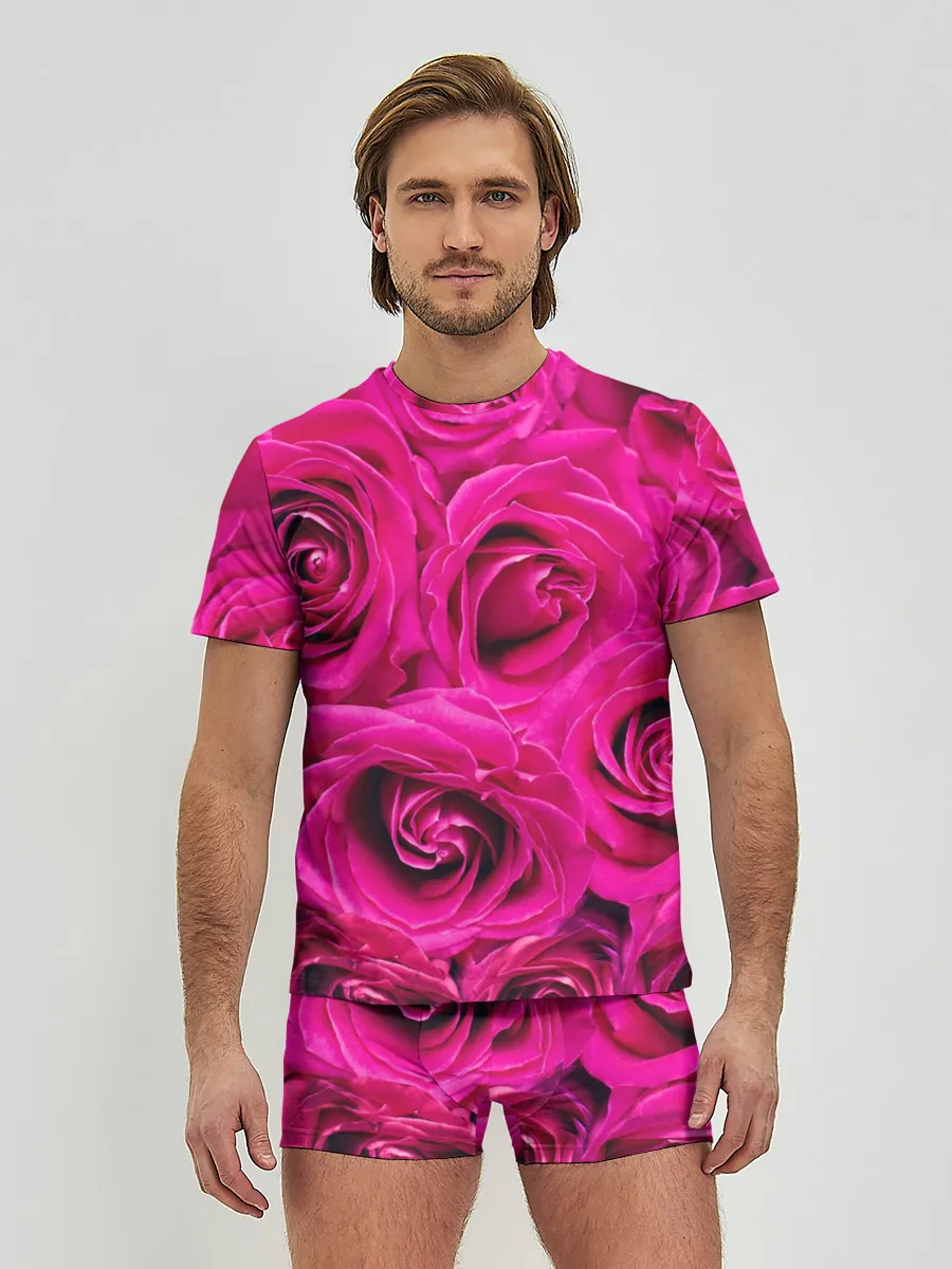 Мужские трусы с футболкой / Розы