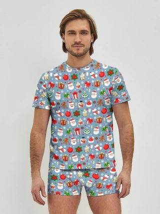 Мужские трусы с футболкой / Новый Год