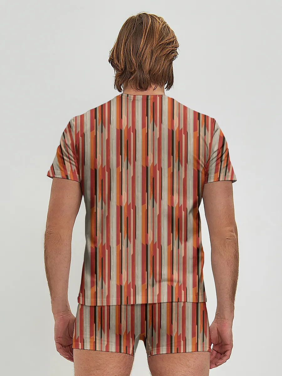 Мужские трусы с футболкой / Ритм полос