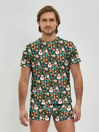 Мужские трусы с футболкой / Новый Год