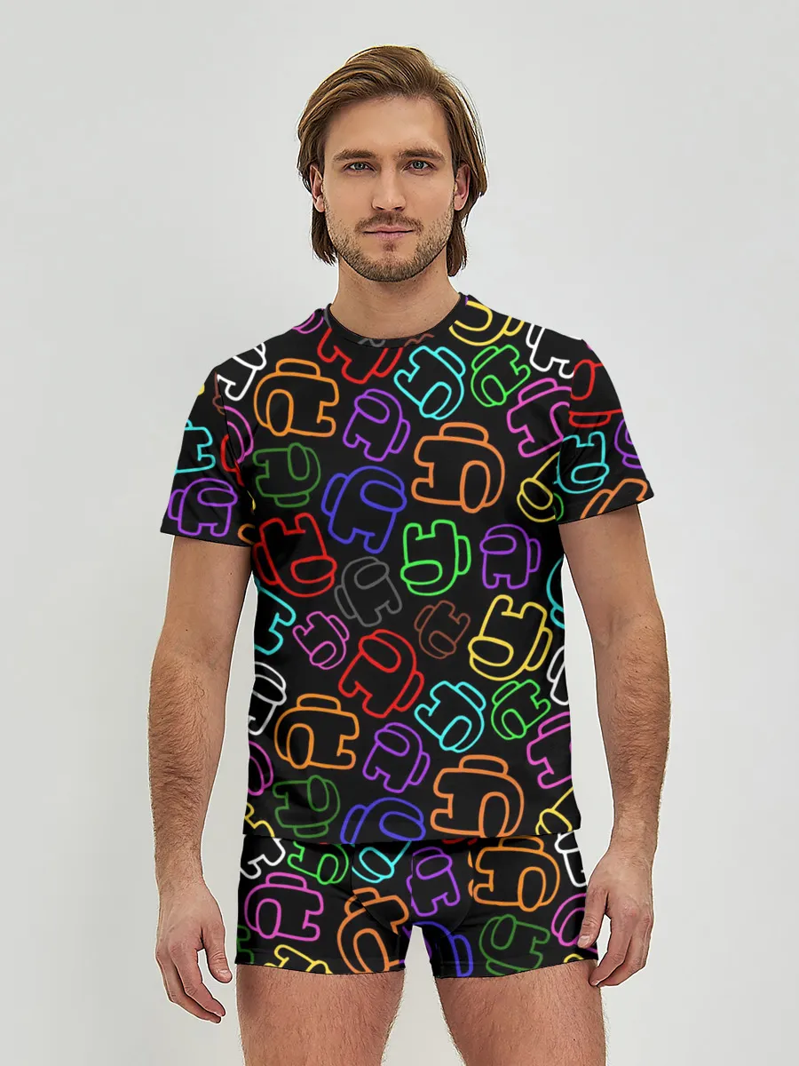 Мужские трусы с футболкой / AMONG US NEON