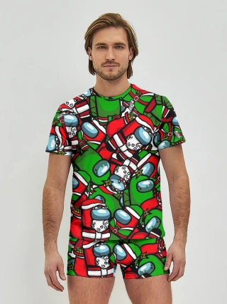 Мужские трусы с футболкой / НОВОГОДНИЙ AMONG US