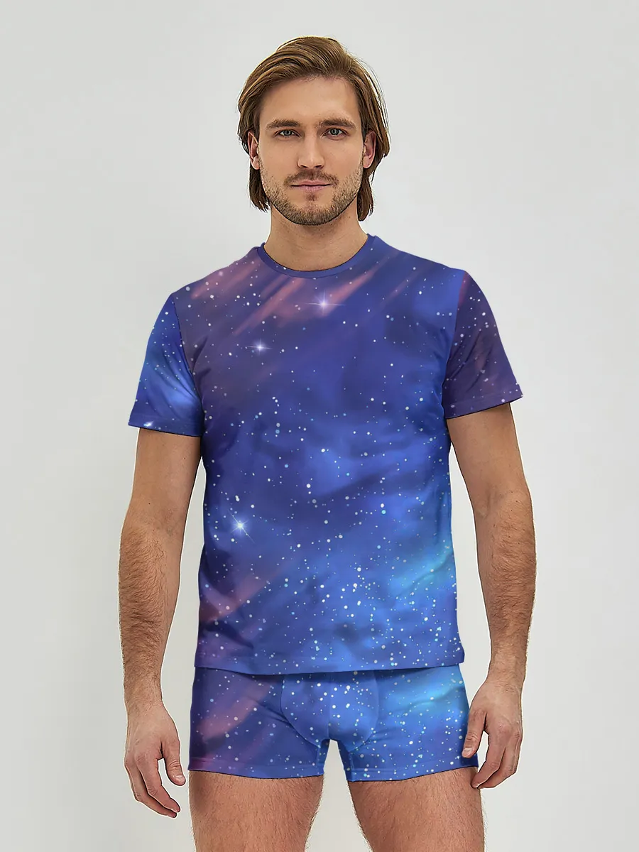 Мужские трусы с футболкой / Звёздное небо