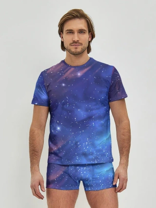Мужские трусы с футболкой / Звёздное небо