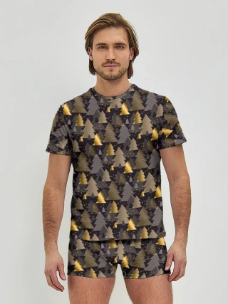 Мужские трусы с футболкой / Ёлочки