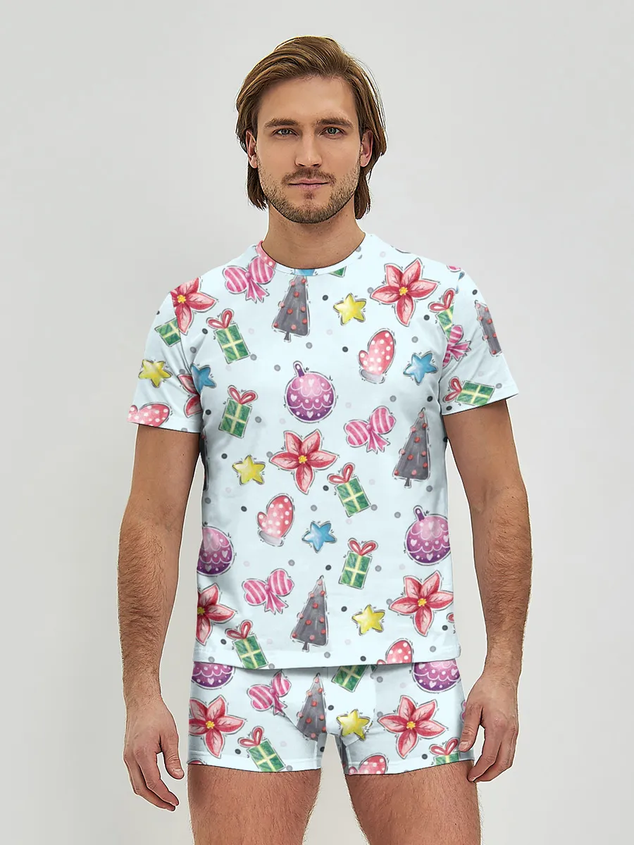 Мужские трусы с футболкой / новогодние игрушки