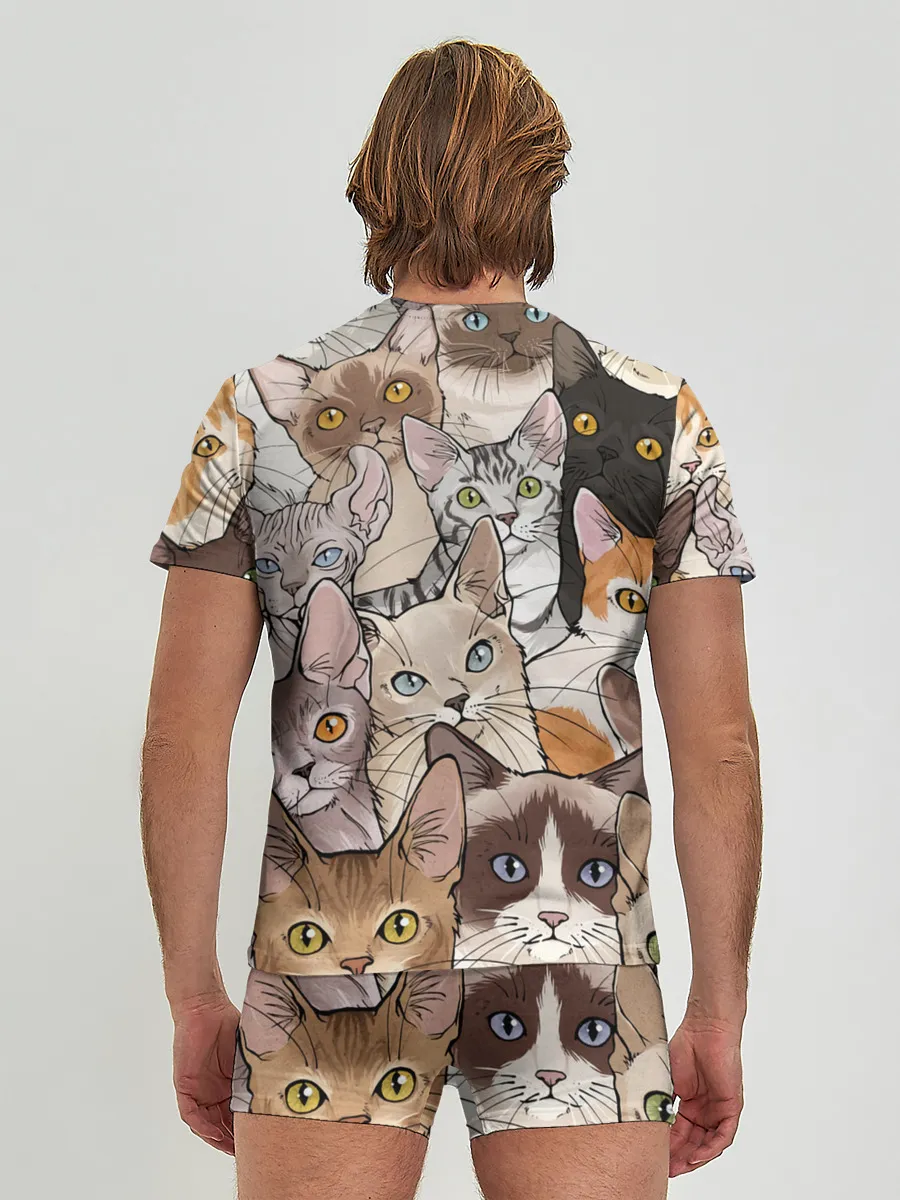 Мужские трусы с футболкой / Котики