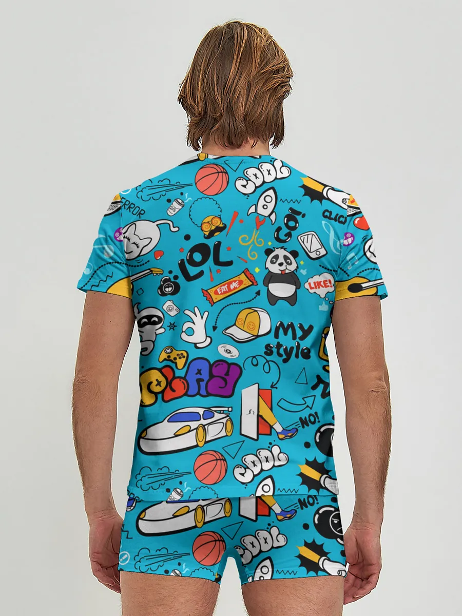 Мужские трусы с футболкой / Детское граффити