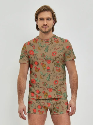 Мужские трусы с футболкой / Merry Christmas!