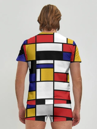 Мужские трусы с футболкой / Color blocking