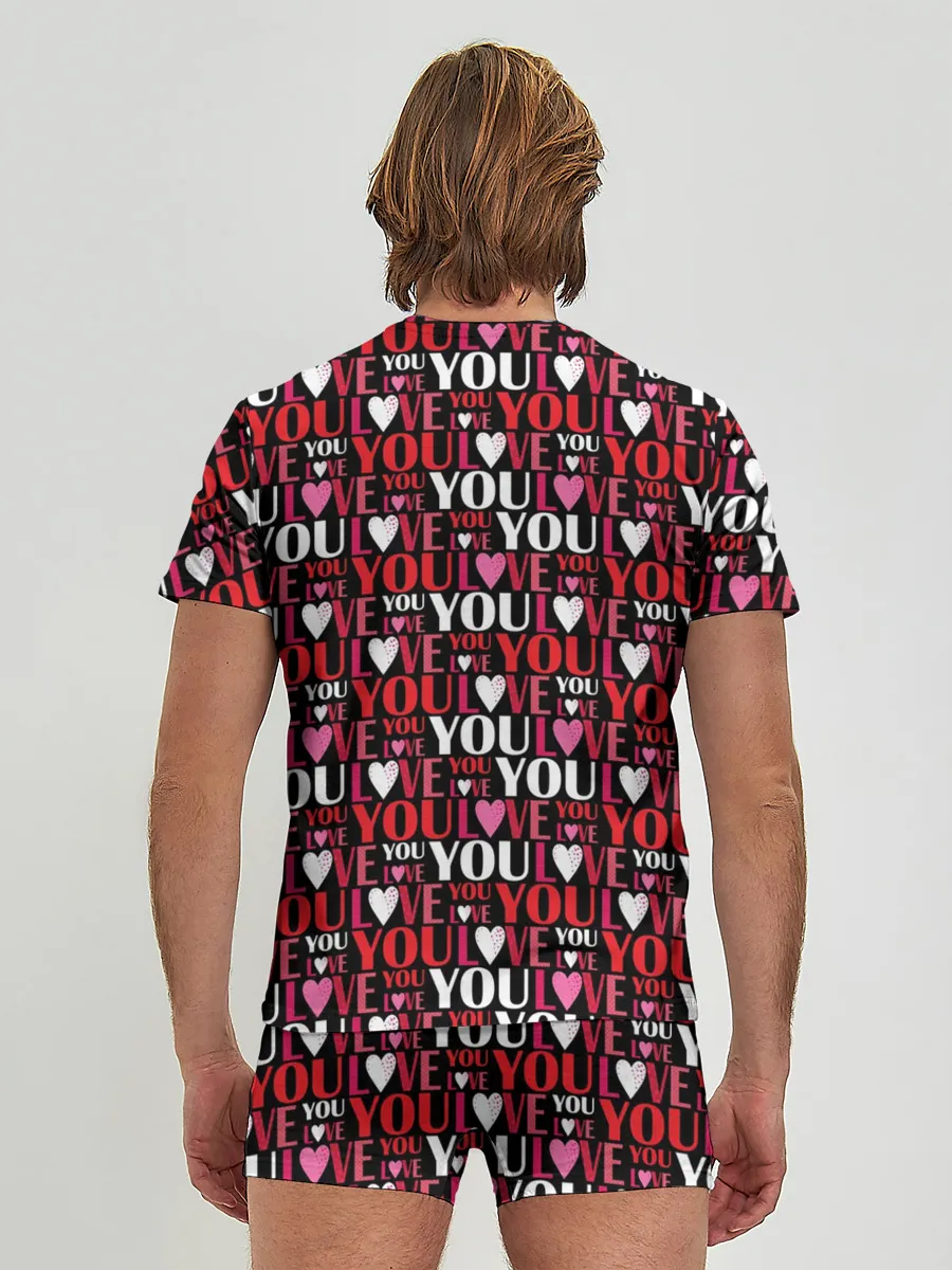 Мужские трусы с футболкой / Люблю Тебя!