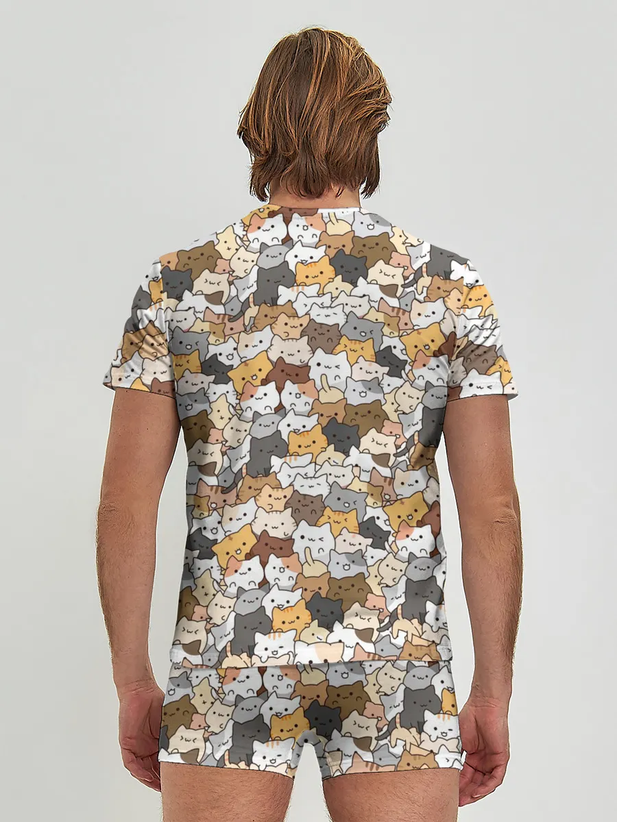 Мужские трусы с футболкой / Котики муркотики