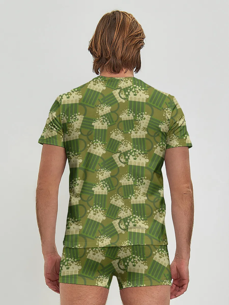 Мужские трусы с футболкой / кружка пива милитари